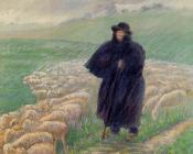 卡米耶 毕沙罗 : Shepherd in a Downpour